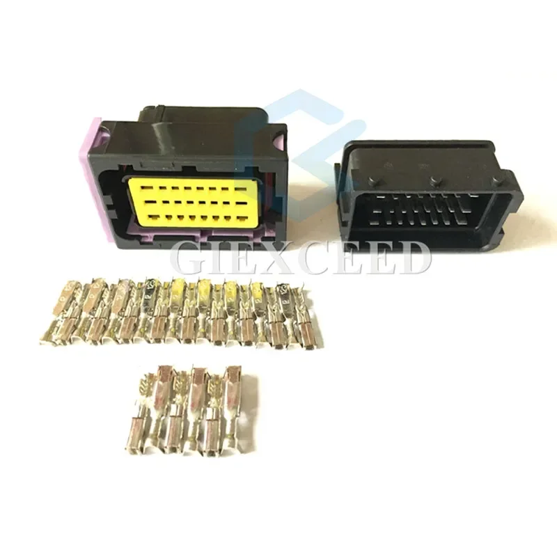 

24-контактный 24-позиционный автомобильный разъем FCI 211PC249S0005 HCCPHPE24BKA90F, сборка AC, штекер-гнездо, для ЭБУ, печатной платы, черный, с разъемами типа «папа-мама»