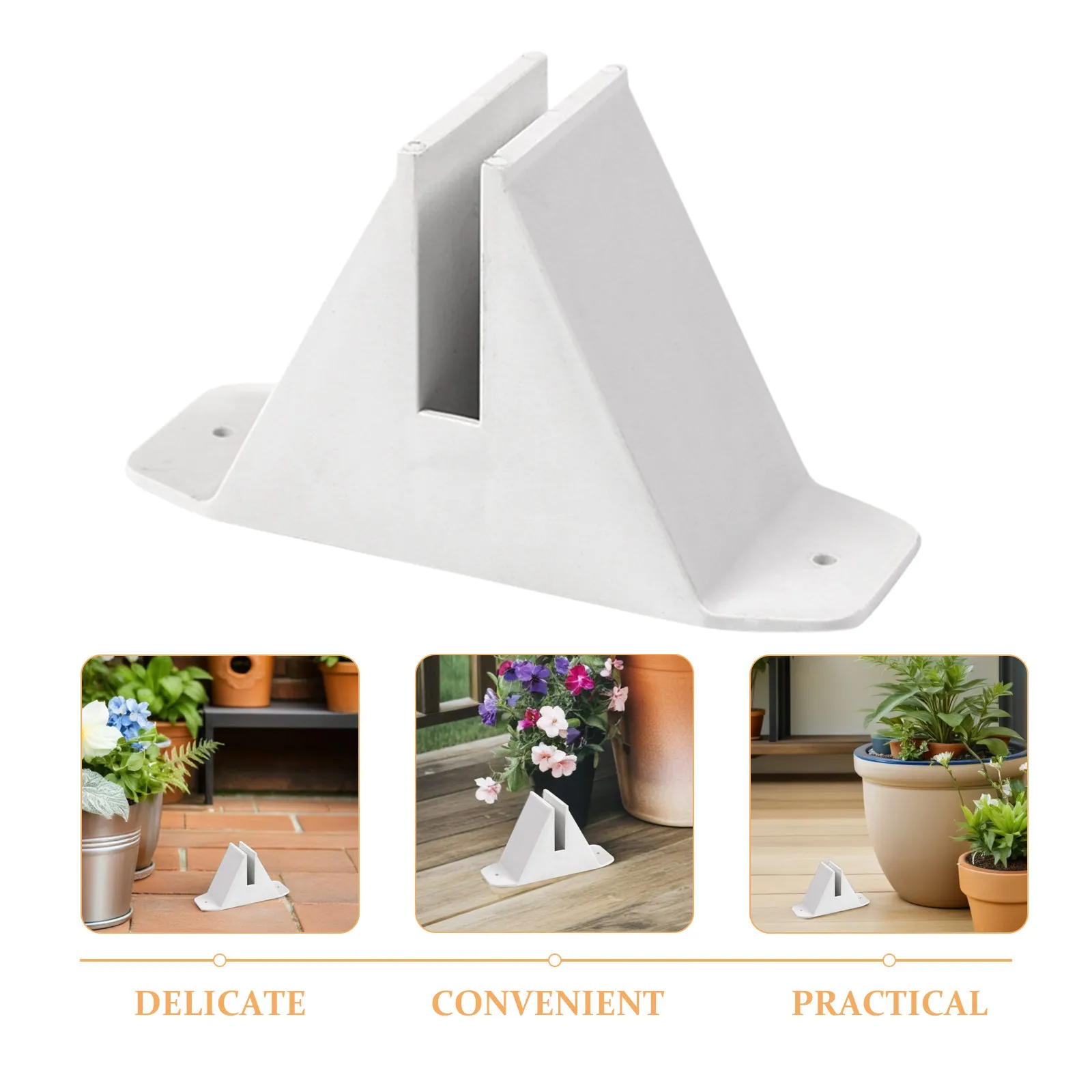 6Pcs Christmas Tree Fence Triangle Shelf Brackets Standing Fence Post Base Plastic Triangle Support Screen Panel feet