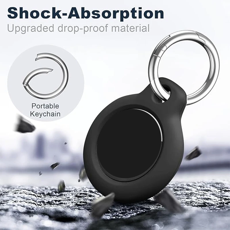 

Anti-lost Keychain Holder Case for Apple Airtag Air Tag Dog Cat Pet Collar Keys Tracker Protective Full Cover