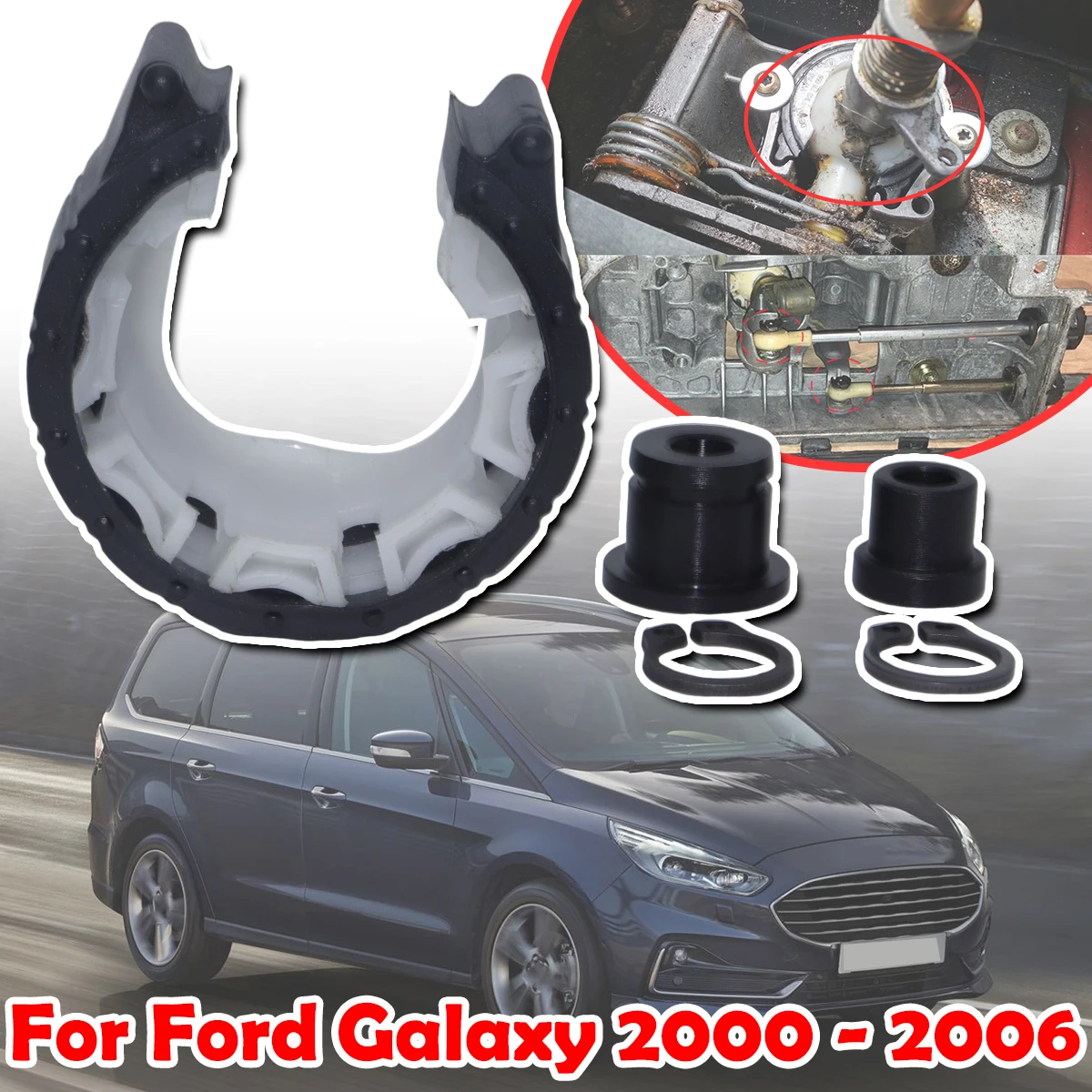 

Shift Cable Bushing For Ford Galaxy 2000- 2006 Shifter Bearing Shell Gearstick Rod Damping Pivot Replacement Parts Shifting Fix
