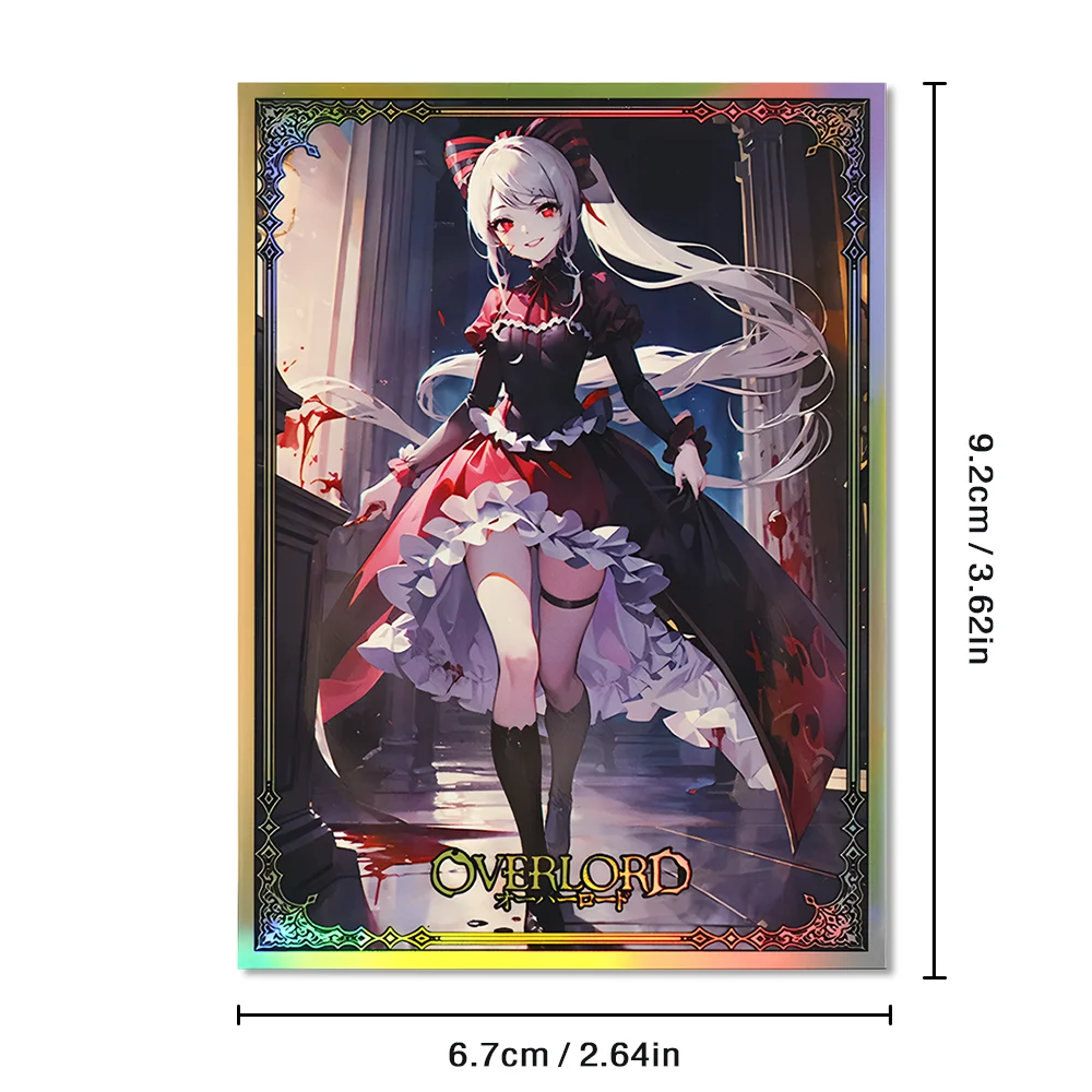 60 PZ 67*92mm Overlord Halltear Bloodfallen Anime Buste per carte Foil Gioco da tavolo Protezione per carte collezionabili per MTG/PKM Regalo di festa