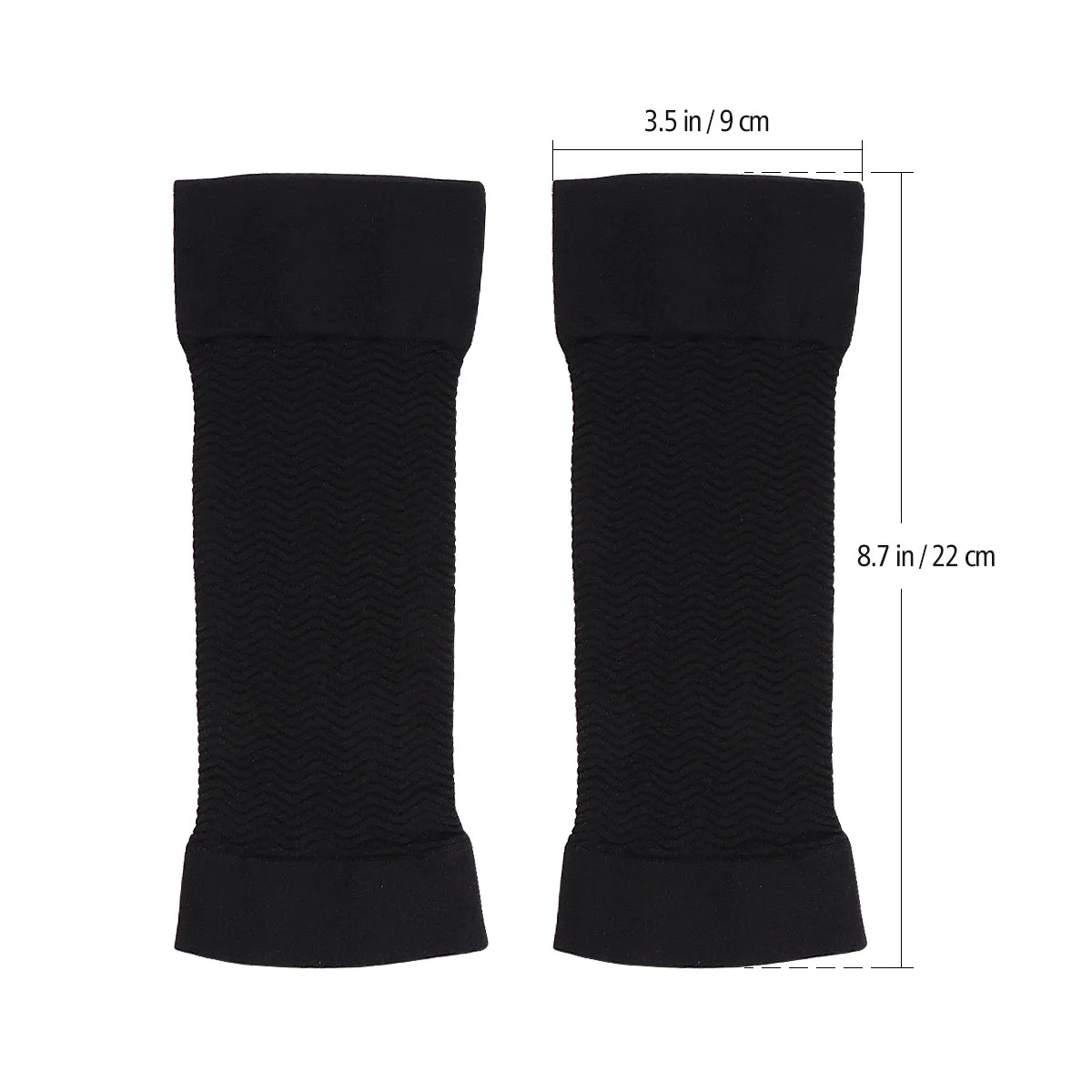 2Pairs Compression Arm Sleeves Elastic Slimming Skin-Color Shaper Scar Covering Sleeve for Exercise Fitness Elastic Calf Shaper