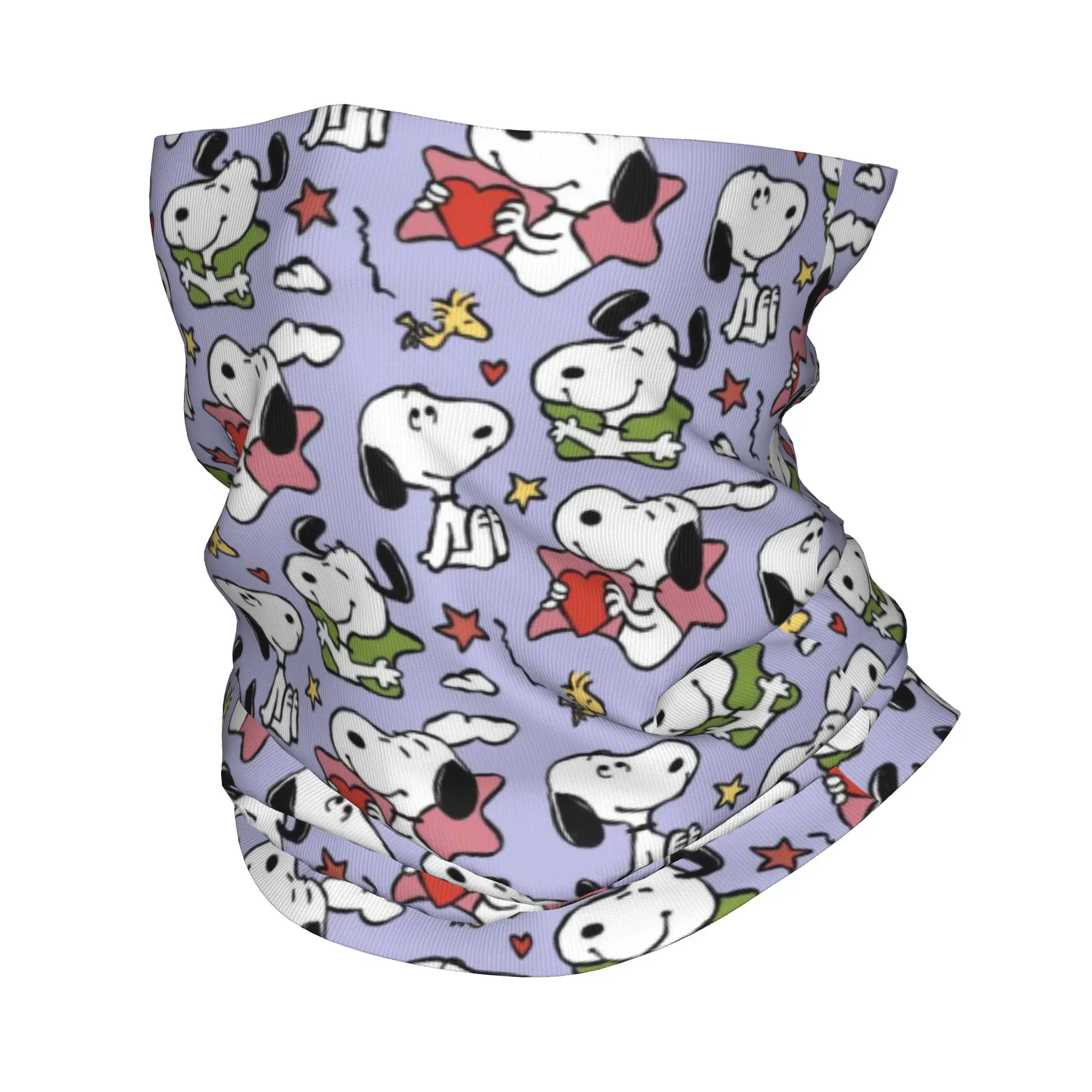 Individueller Niedlicher Cartoon S-Snoopys Halswärmer für Damen und Herren UV-Gesichtsschutz Winter Bandana Schal für Radfahren