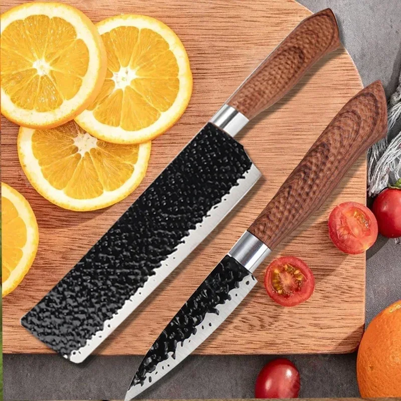 WXCOO Kitchen Knife Perfect for Meat Vegetable Cutting Handmade Forged Butcher Knife Household Chef's Knife Kitchen Fruit Knife