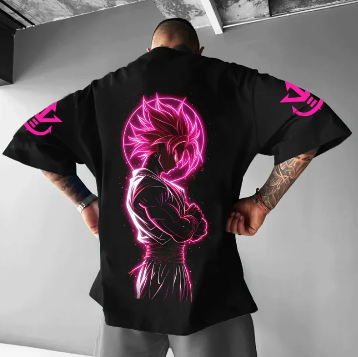 

Dragon Ball Super Official Product: Oversized Y2K anime T-shirt, pure cotton, comfortable game and daily wear