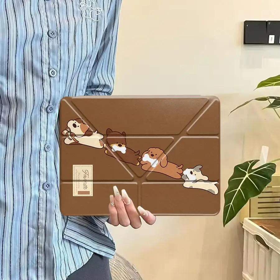 

Чехол-подставка для планшетов iPad Pro 2025, Air 4, 5, M3, M2, 1, 2, M4, 11 дюймов, Pro 11-го, 10-го, 9-го, 8-го, 7-го поколений, 12.9 дюймов, Mini 6, 7 (серия Dogs Are)