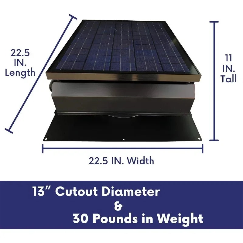 Remington Solar 40 Watt/ 38V Roof Mount Solar Attic Fan with 110V Smart Adapter