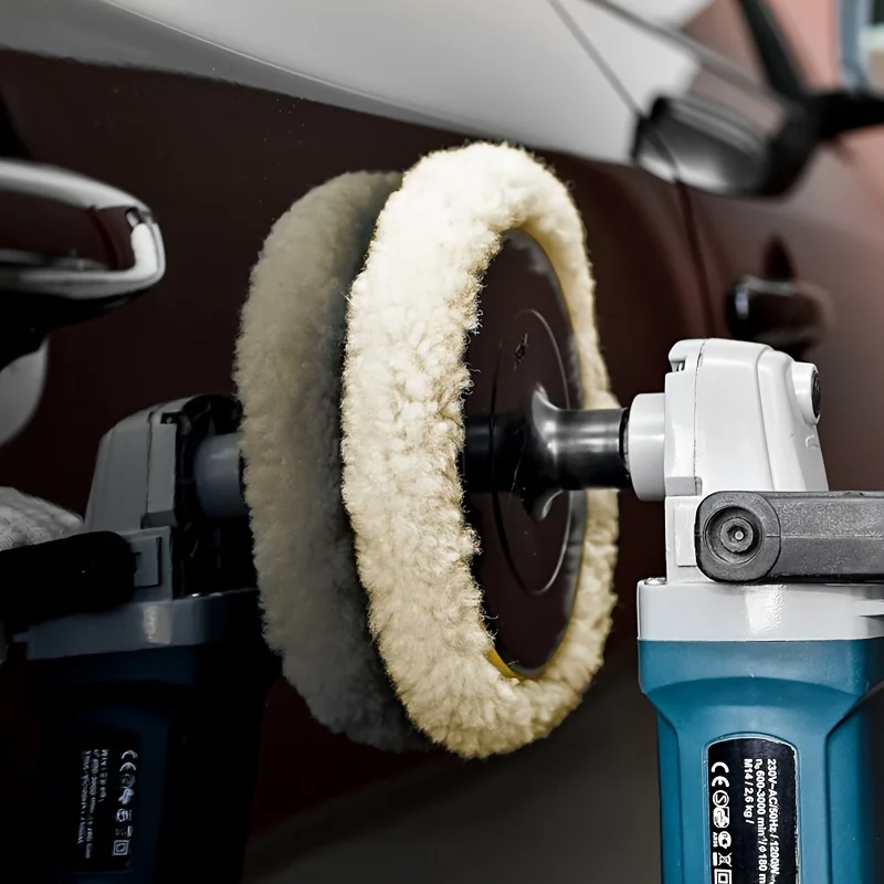 1/2Pcs 6 Inch Polishing Pads with Hook and Loop Backing for Car Boat RV Motorcycle Polishing, Durable Material for Efficient Com