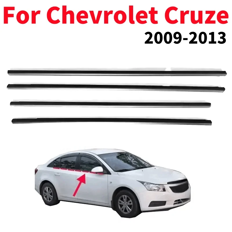 4 قطعة نافذة مطاطية للطقس التلقائي تزيين شرائط الطقس لسيارة شيفروليه كروز 2009-2013 #5