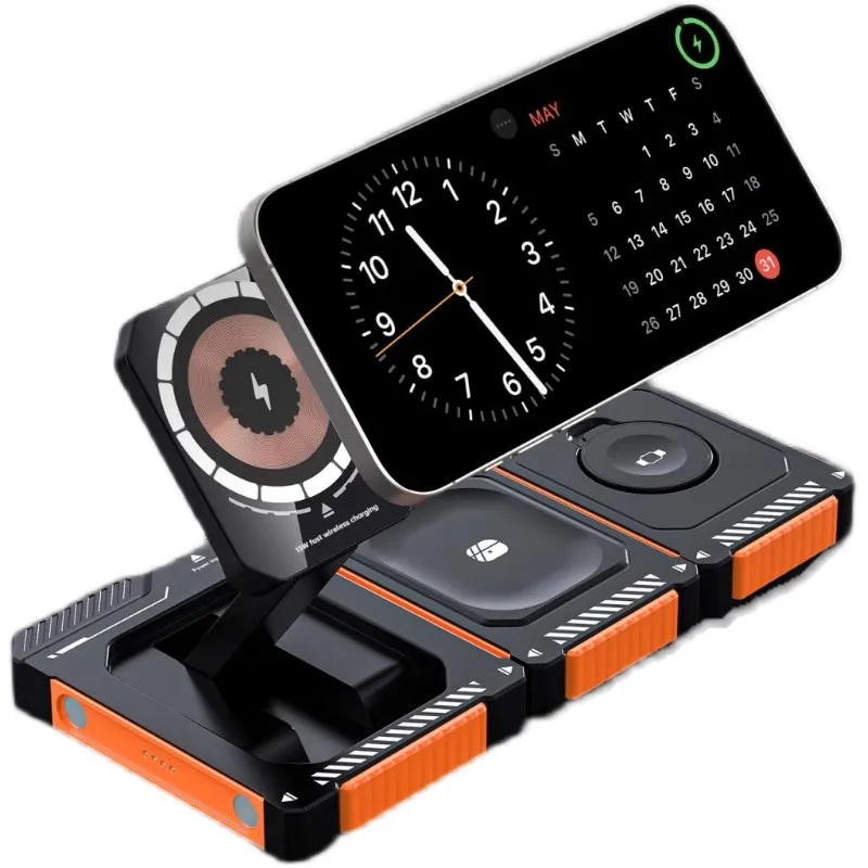 

3-in-1 wireless magnetic charger, fast charging bracket, earphones, watch free disassembly combination