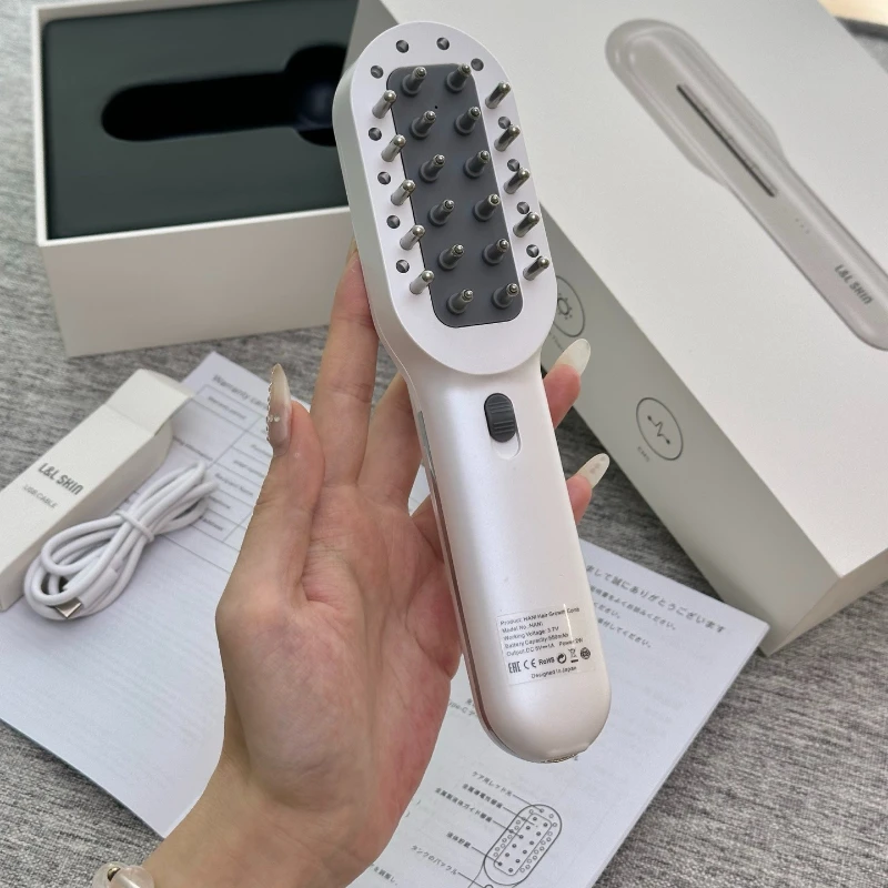 

Усовершенствованная расческа для ухода за волосами, массажная расческа с красным светом, быстрое и нежное выпрямление волос, подходит для всех типов волос