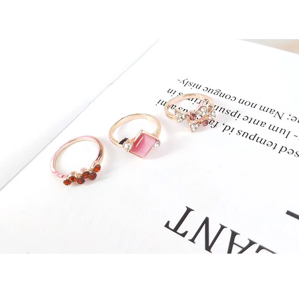 

Rhinestone Women Fashion Girls Jewelry Suits Party Prom Student Casual Chic Accessories Decor Beauty Toy Costumes Girls Ring