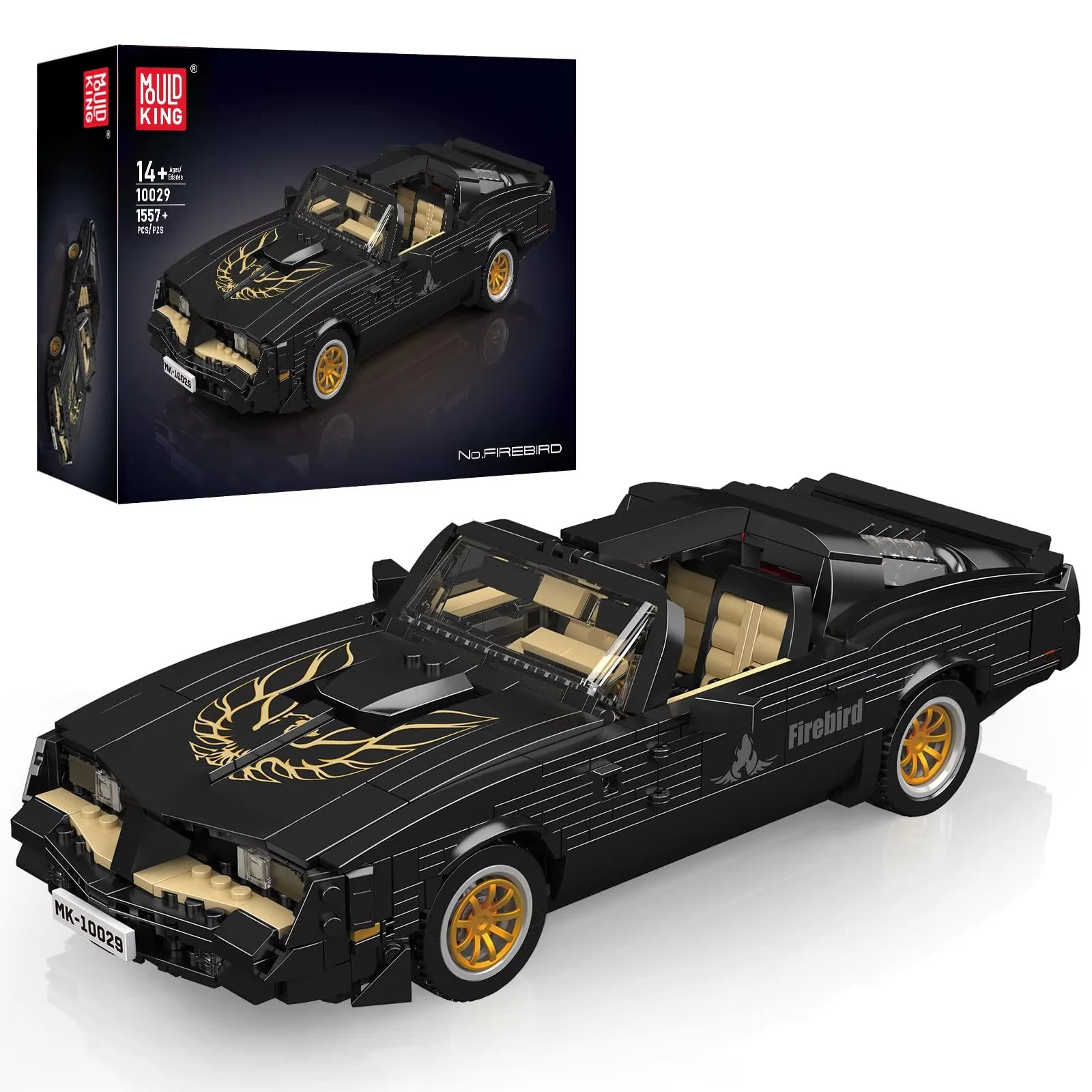 

Технические игрушки для автомобилей Mold King 10029, винтажный автомобиль MOC Firebird, строительный блок в сборе, старый автомобиль, кирпичи, детские рождественские подарки