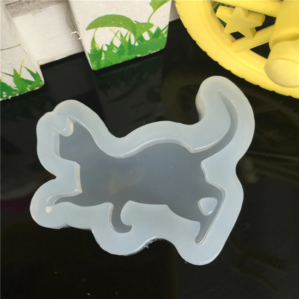 

2pcs Mirror Cat Resin Molds Glue UV Semitransparent DIY Craft Accessories Jewelry Pendant Making Tool