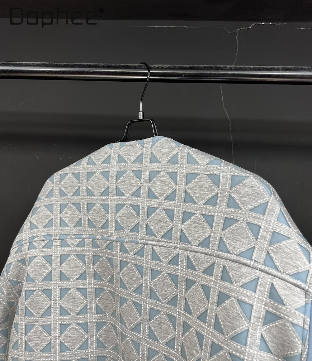 Chinese Style Splicing Printing Crew Neck Single-breasted Jacket Spring Summer New High-end Temperament Loose Casual Jacket Top