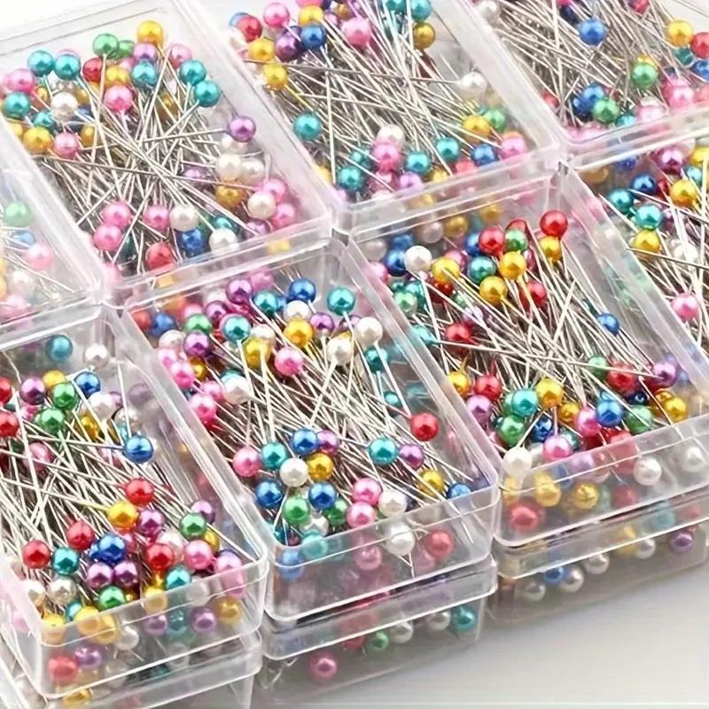 

100pcs Colorful Large Pearl Head Pins, Pearl Tip Sewing Pins for DIY Crafts, Quilting Fabric Notions, Sewing Supplies