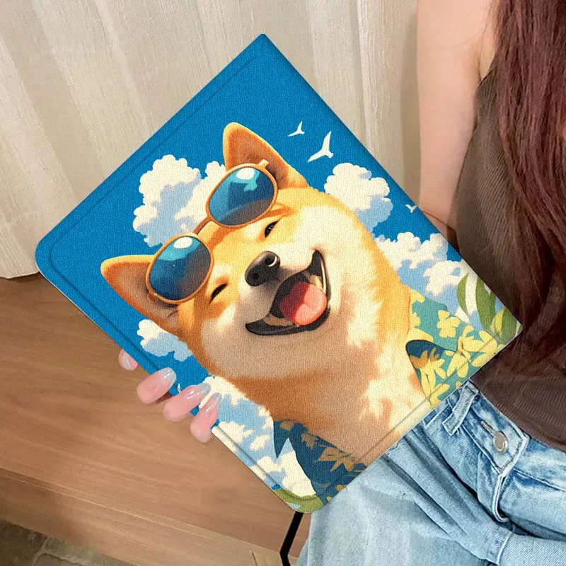 Rural Dog Anime Cute For iPad Pro Air Mini 1 2 3 4 5 6 7 7th 8th 9th 10th 11th 10.2 9.7 10.5 10.9 11 12.9 Tablet Case