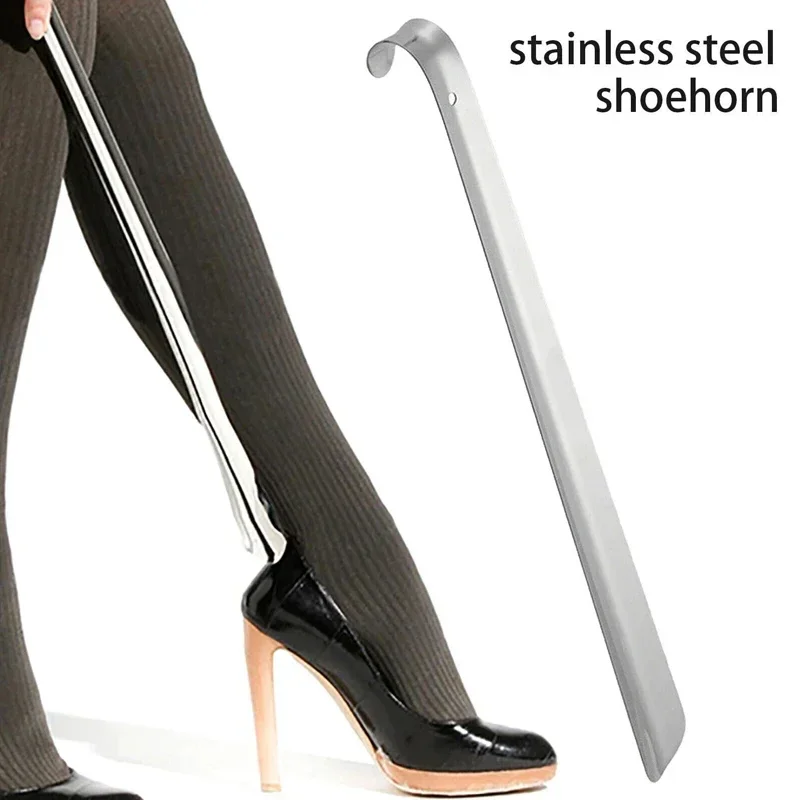 52 cm extra langer Schuhlöffel aus Edelstahl, silberfarben, Metall, Schuhentferner, Schuhlöffel-Heber, Hilfsmittel, Slip-Schuhziehwerkzeug, Schuhlöffel – Detail 3
