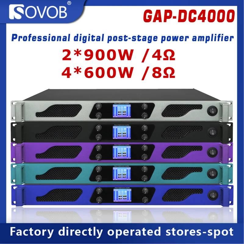 

GAP-DC4000 4-канальный профессиональный цифровой усилитель мощности мощностью 2400 Вт, подходит для сабвуферов и динамиков линейного массива 8 Ом