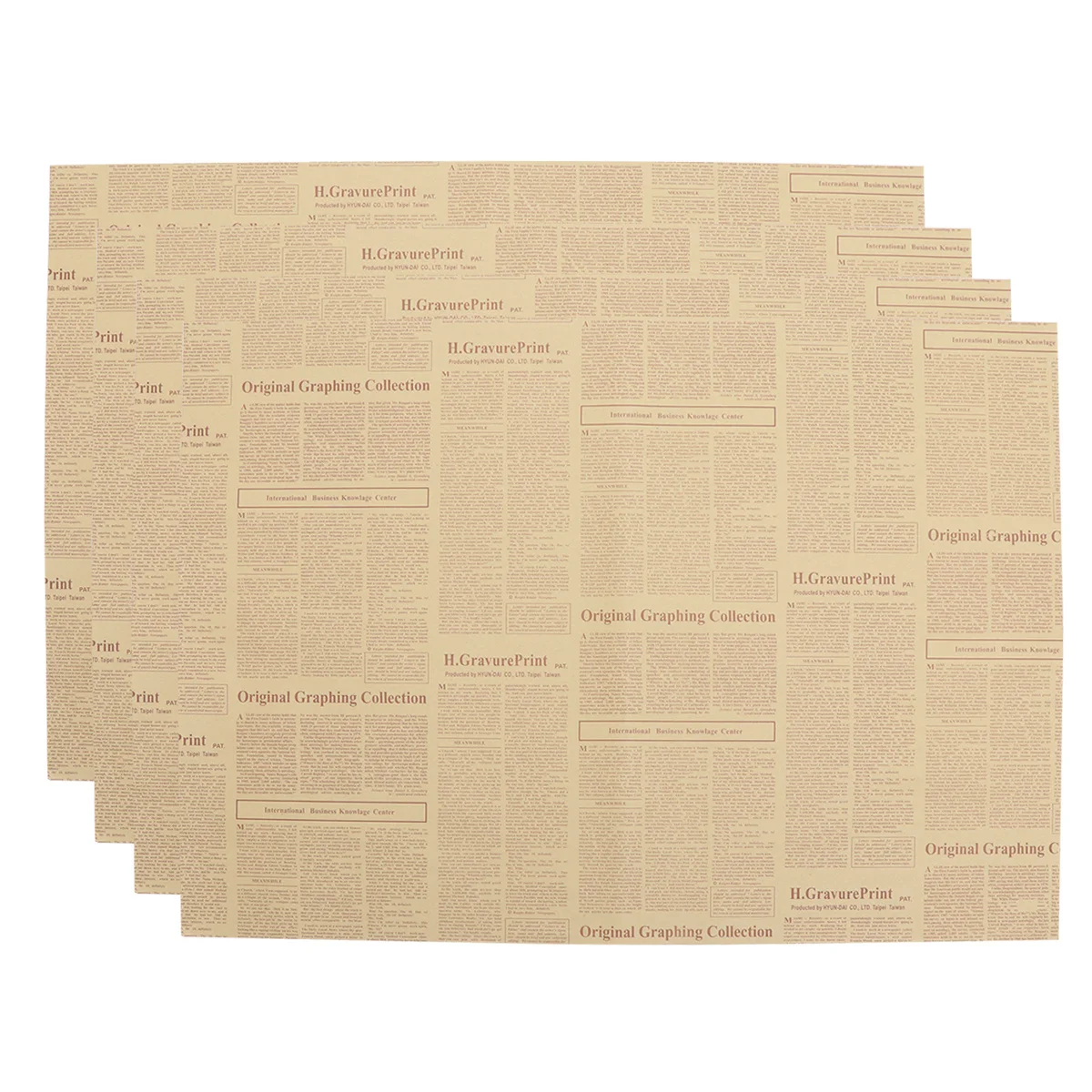 

40 листов винтажной крафт-бумаги для упаковки подарков, дизайн под газету, экологичная упаковка для цветов, для рукоделия и проектов DIY, цвет кофе