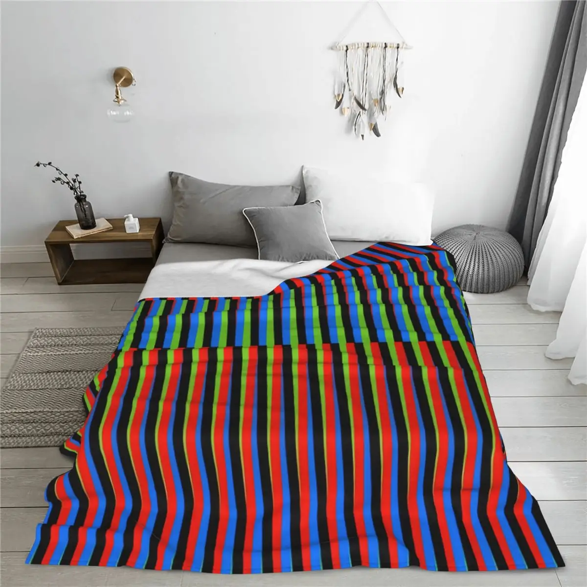 Throw Blanket Maiqueta Venezuela Cruz Diez Micro Fleece Blanket Four Sizes Customizable Comfor For Bedroom AntiPilling Blanket