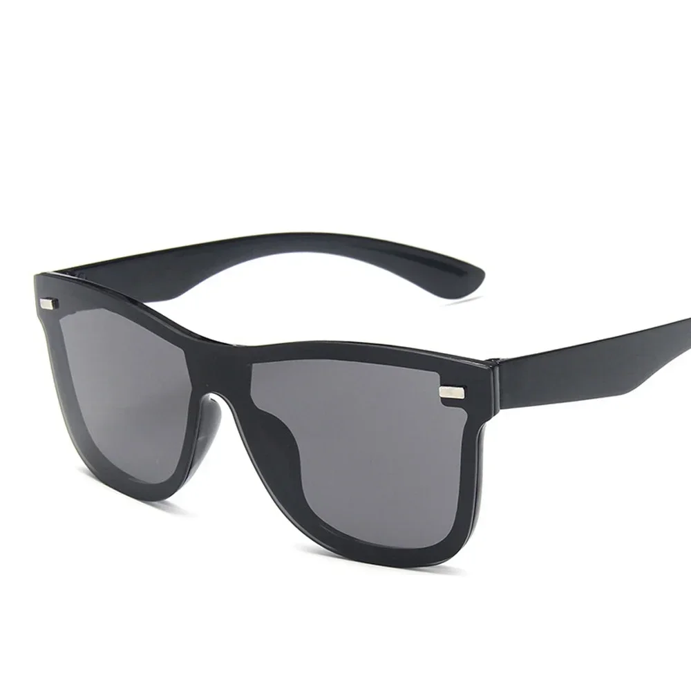 New Fashion Sunglasses One piece Trend Personality Eyeglass Brand Design Protection Reflective Frameless Sunglassess UV400 image 2