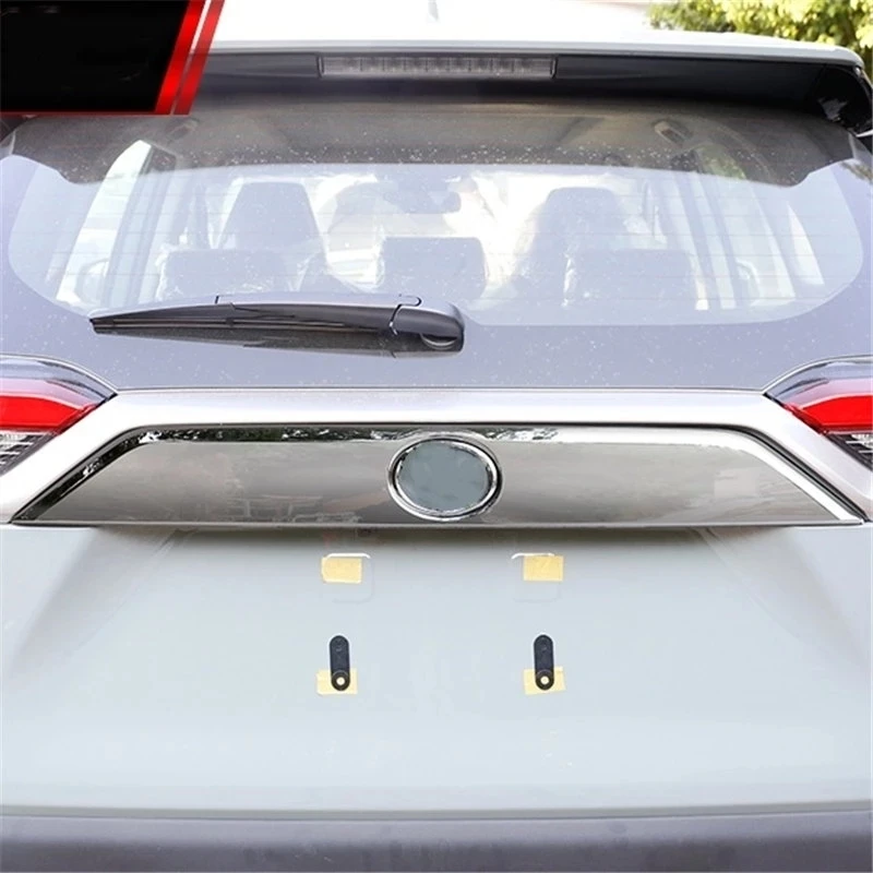 For Toyota RAV4 RAV 4 XA50 2019-2022 ABS Trunk Tailgate LOGO Anti-Scratch Patch Cover Rear Door License Decorative Bright Strip