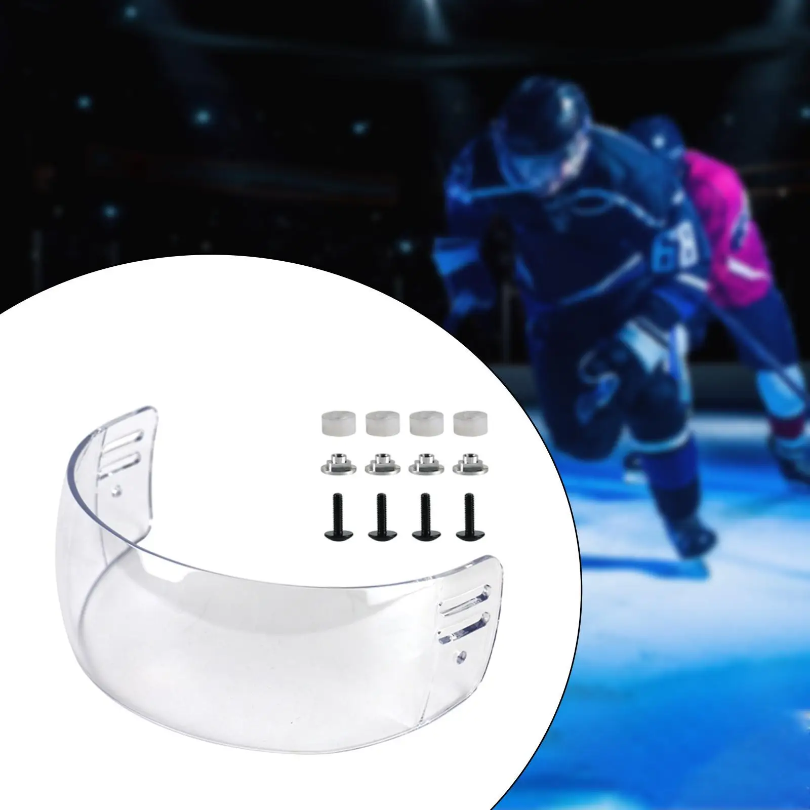 

Hockey Helmet Visor Adults Outdoor Easy to Install Women Men Practical Clear