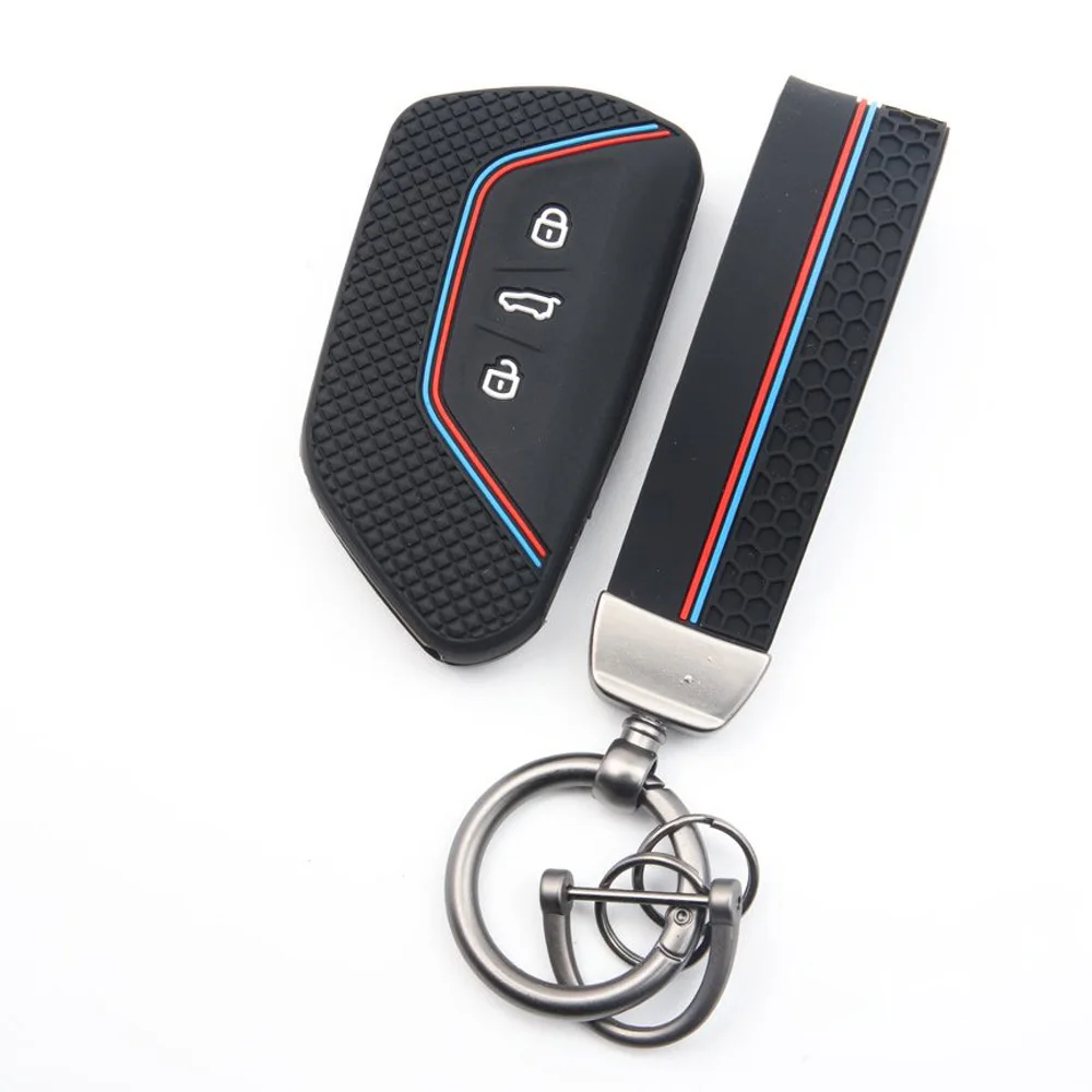 For VW Volkswagen Golf 8 for Seat Leon 2021 Cupra Formentor for Skoda A8 Octavia Mk8 Cover Key Fob Silicone Key Case Funda Llave