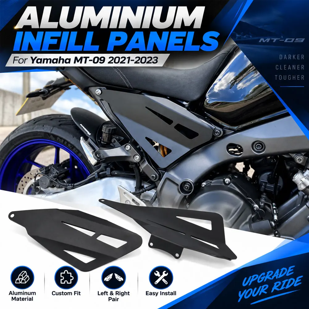 For Yamaha MT-09 MT09 2021-2023 Frame Infill Panels Side Gap Covers Aluminum Bodywork Protection Motorcycle Accessories