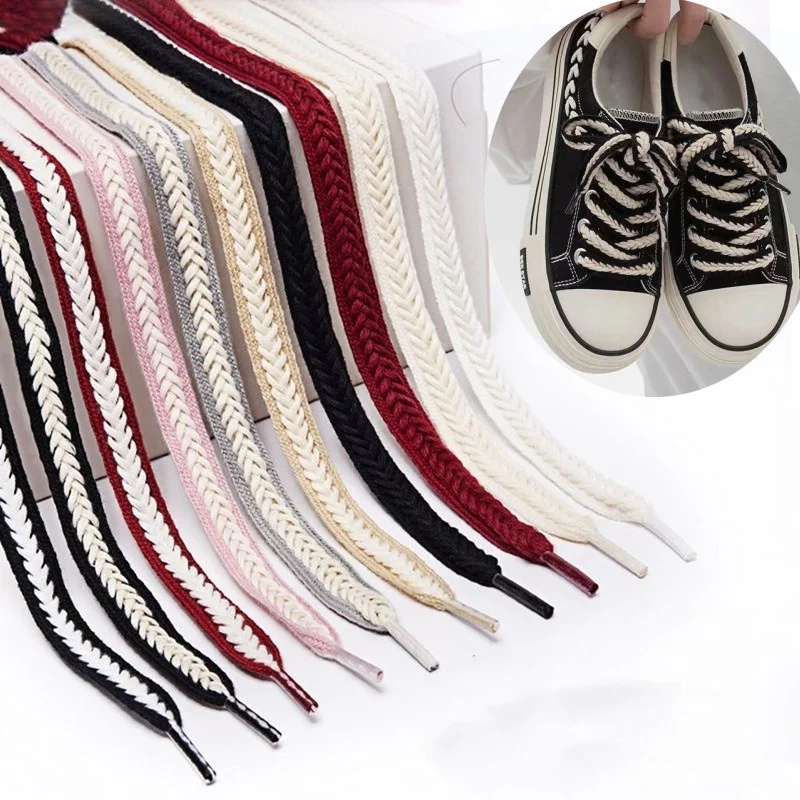 Fashion Wheat Ear Laces Cotton Flat Shoelaces For Sneakers Casual Canvas Shoes Laces Strings Accessories