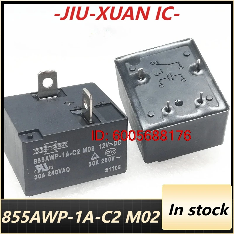 （Brand New）5pcs/lot 40A 30A electric water heater air conditioning power board relay 12V 4P 855AWP-1A-C2 M02 12VDC