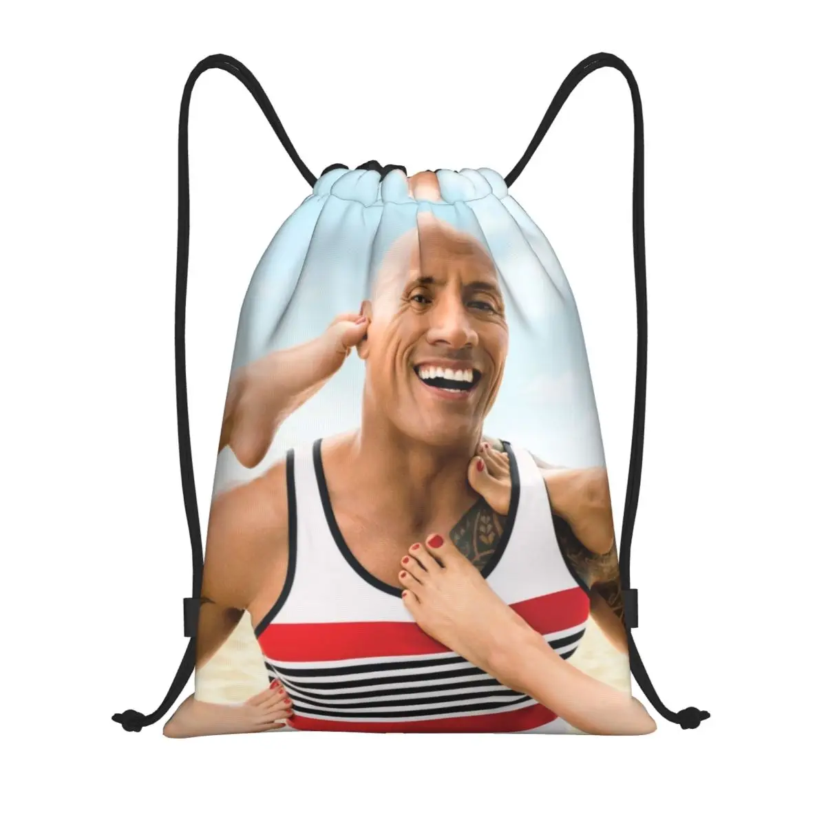 

Забавный рюкзак на шнурке Johnson The Rock Dwayne, спортивная спортивная сумка для мужчин и женщин, тренировочный рюкзак