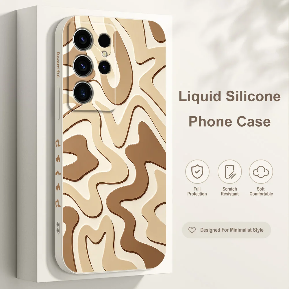 Gentle Ripples Phone Case For Samsung Galaxy S26 S25 Edge S24 S23 S22 S21 S20 S10 FE Plus Ultra Silicone Soft Cover