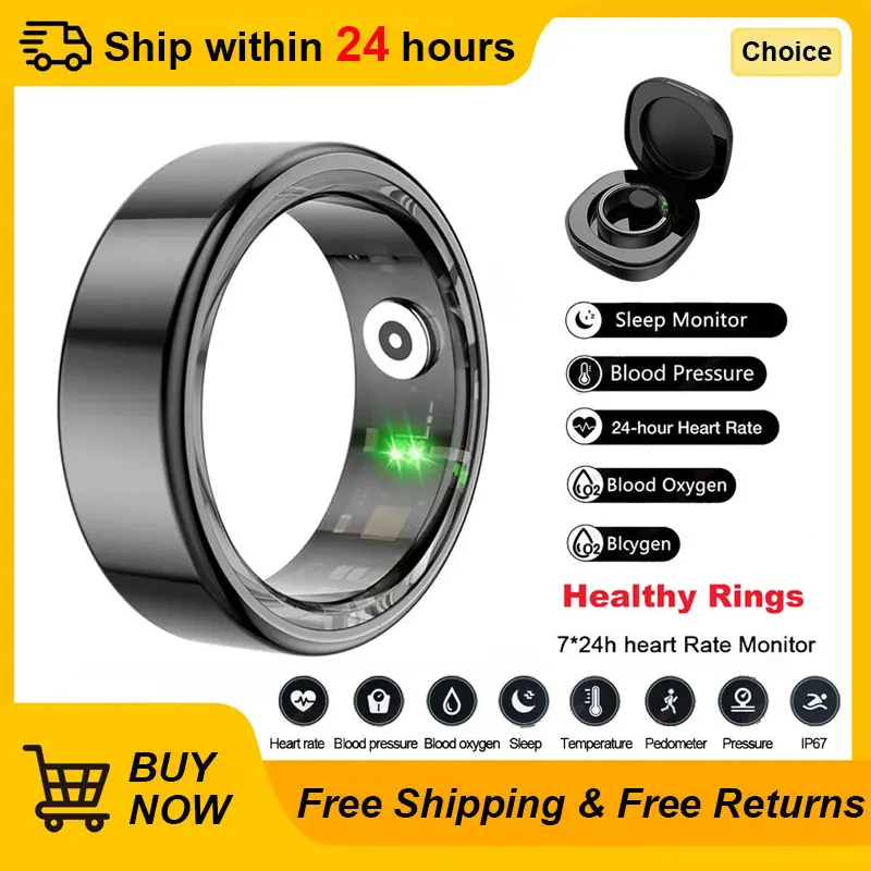 Fashion R02 Smart Ring Fitness Tracker Ring IP68 impermeabile salute frequenza cardiaca ossigeno nel sangue Tracker modalità Multi-sport Smart Ring