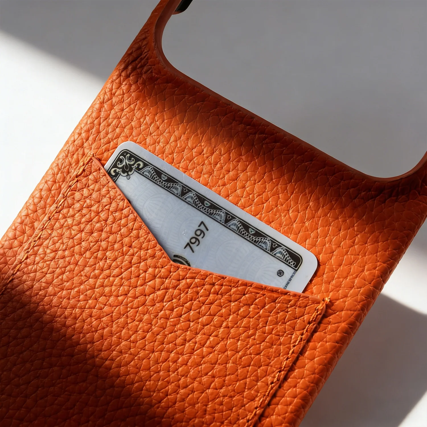 Wysokiej jakości skórzane etui z przegródką na karty do iPhone 18 Pro Max, 16, 15, 14, 16e, 17e, 12, 13 Mini, 11 – tylna obudowa, etui, coque, funda. — zdjęcie produktu 5