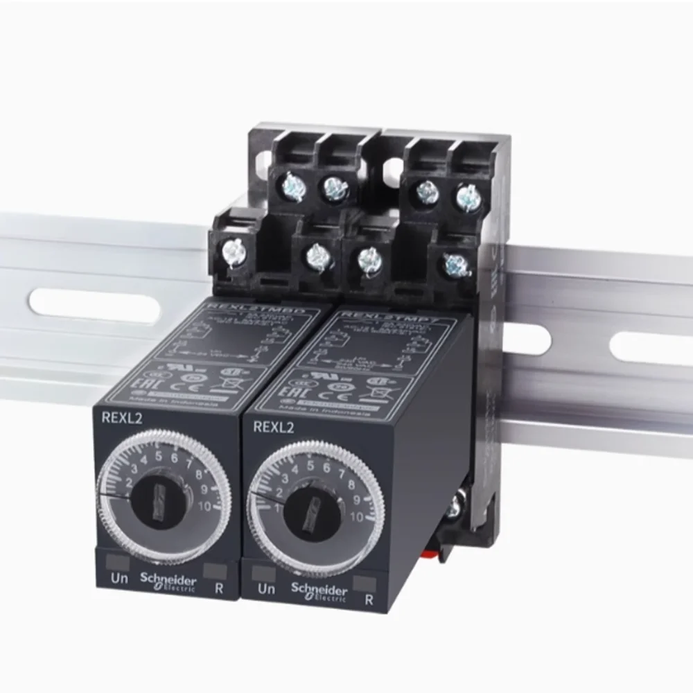 100% Original Schneider Zelio เวลา REXL2TMB7 0.1 S-100 H AC 24V เปิดตัวจับเวลาหน่วงเวลา REXL2-TMB7 ไฟฟ้า DELAY CONTACTOR รีเลย์