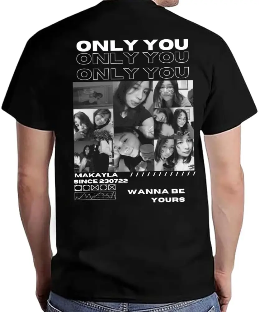 BlueOceanTees Custom Only You Rap Tee, Personalized Family Photo Collage Shirt, Custom Photos Shirt, Custom Only You Shirt,