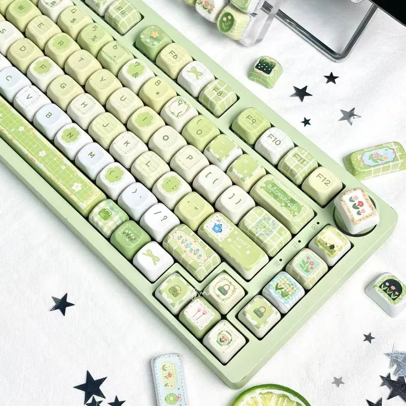 

Набор тематических кейкапов Spring Hand Account, индивидуальные PBT-кейкапы с сублимационной печатью, профиль Cherry/MOA, аксессуары для механических клавиатур