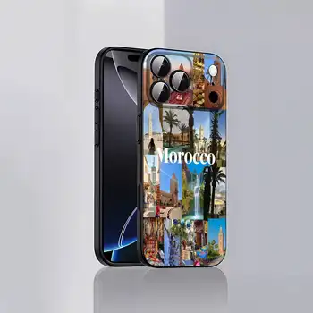 Pouzdro na telefon s marockou vlajkou a cestovním pasem pro iPhone 17, 16, 15, 14, 13, 12, Pro, Max, Plus, E, SE4, Air, Mini, černé 8 nejlepší prodej Pouzdro na iPhone Maroko - №7