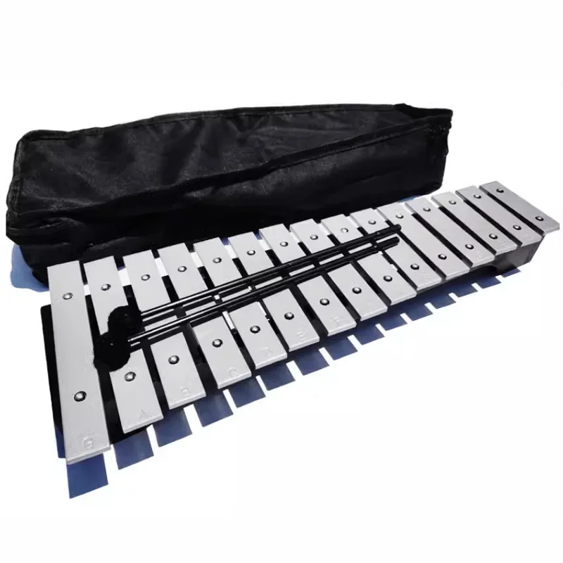 15 Tone Glockenspiel Children Aluminum Plate Glockenspiel Beginner Learning Teaching Aids Xylophone Portable Orff Instrument