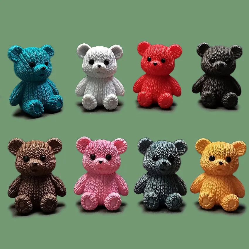 Popular Party Decoration Plastic Teddy Bear Toy Miniatures Fairy Animal Garden Figurines Kids Children Room Decor