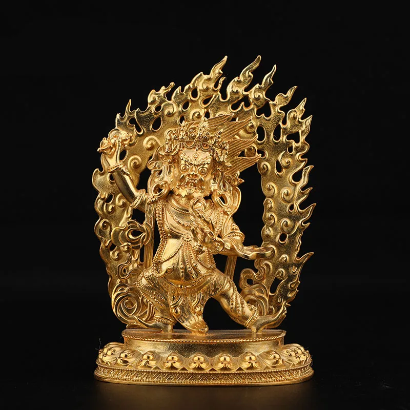 

Vajrapani Buddha ornaments 2-inch 3-inch bronze gilded Tibetan home worship living room Buddhist temple car mini Buddha.