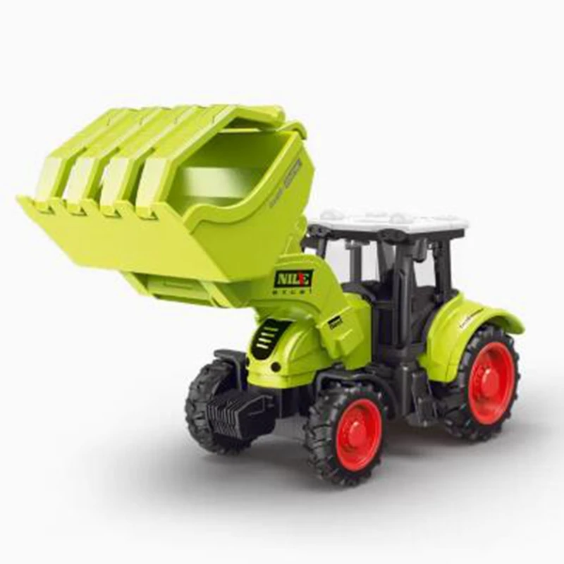 Children\'s agricultural machinery toy car tractor inertia harvesting wheat loosening machine transport vehicle model