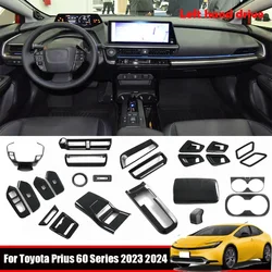 LHD ABS carbonfiber For Toyota Prius 60 Series 2023 2024 interior accessories conlose gear shift panle window switch air cover