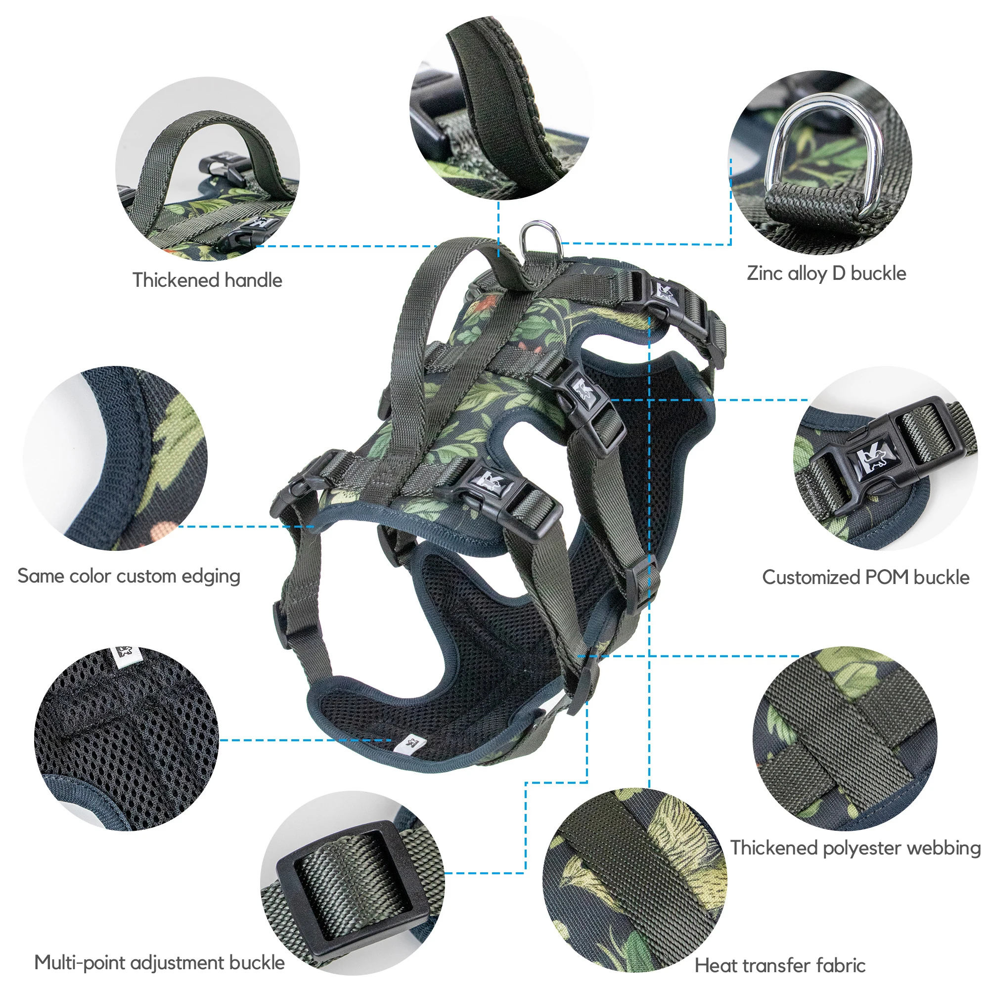 Adjustable Printed Dog Harness 2