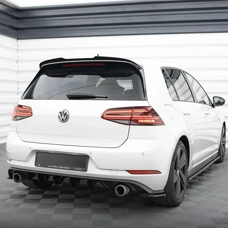 For Vw Golf MK7/MK7.5 TDI TSI  2012-2020 Maxton Style Car Rear Boot Roof Spoiler Cap Rear Trunk Roof Spoiler Wing Bodykit Tuning