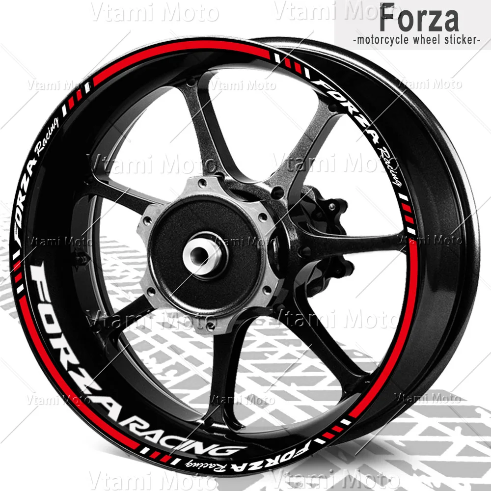 

For Honda Forza 750 350 250 125 Motorcycle Wheel Sticker Reflective Stripe Rim Decal Scooter Hub Tape Waterproof