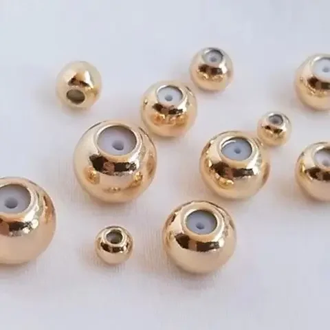 14 К Золотая лента, подвесная силиконовая гелевая заглушка, регулируемая бусина, позиционирующий браслет-цепочка, счеты, бусины, аксессуары «сделай сам»