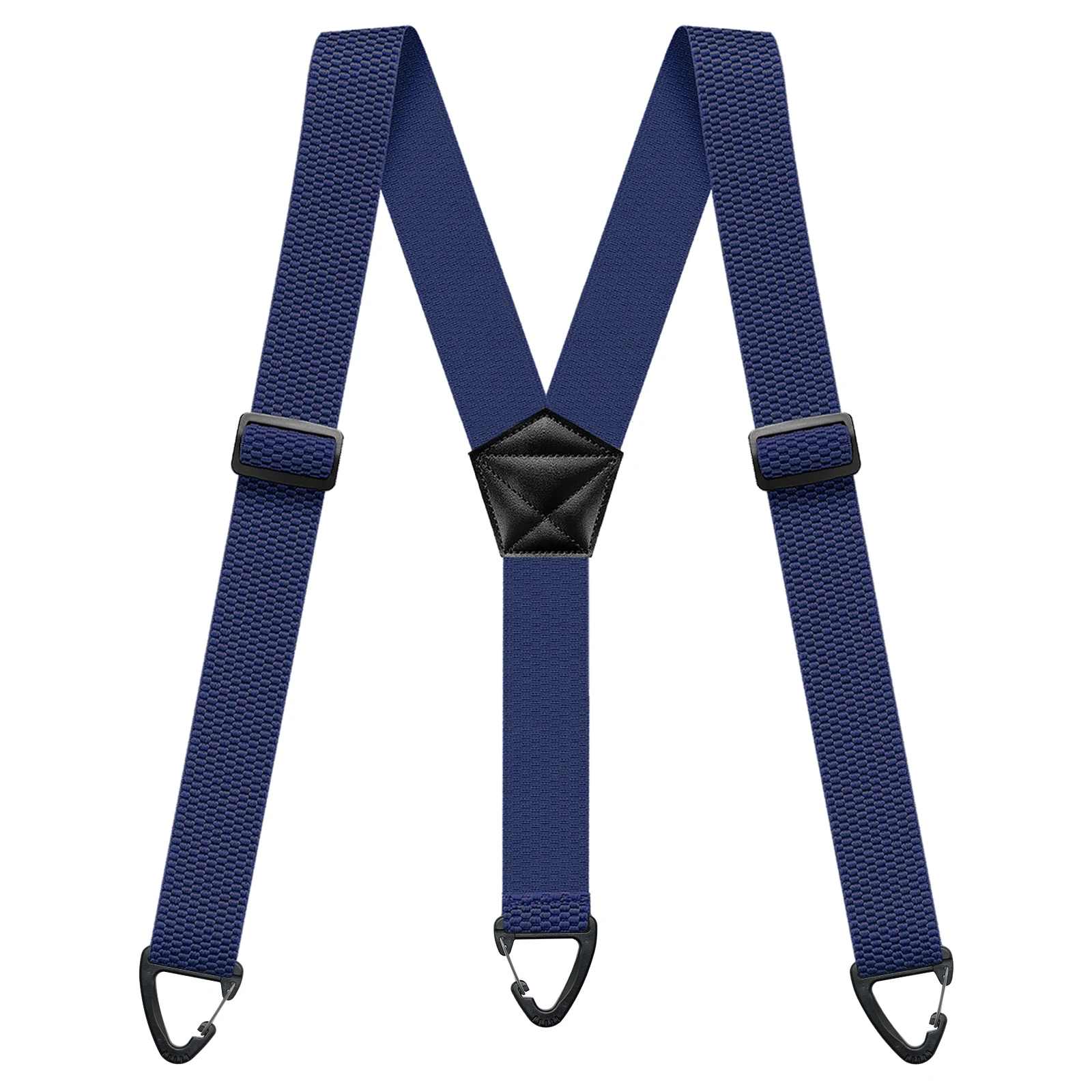 Robuste Hosenträger für Herren, 3,8 cm breit, X-Form mit 4 Karabinerhaken, verstellbare elastische Hosenträgergurte für Arbeit, Biker und Outdoor
